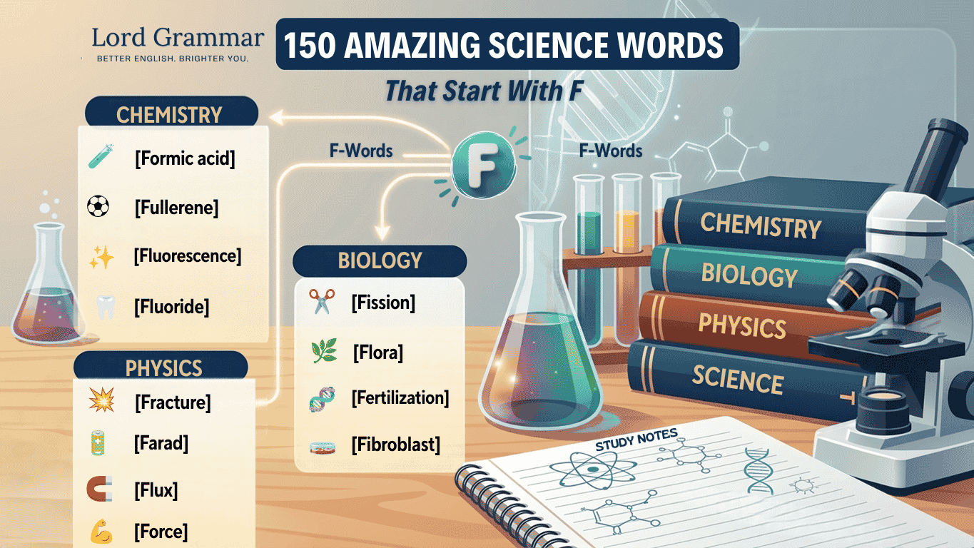 150 Fascinating Science Words That Start With F