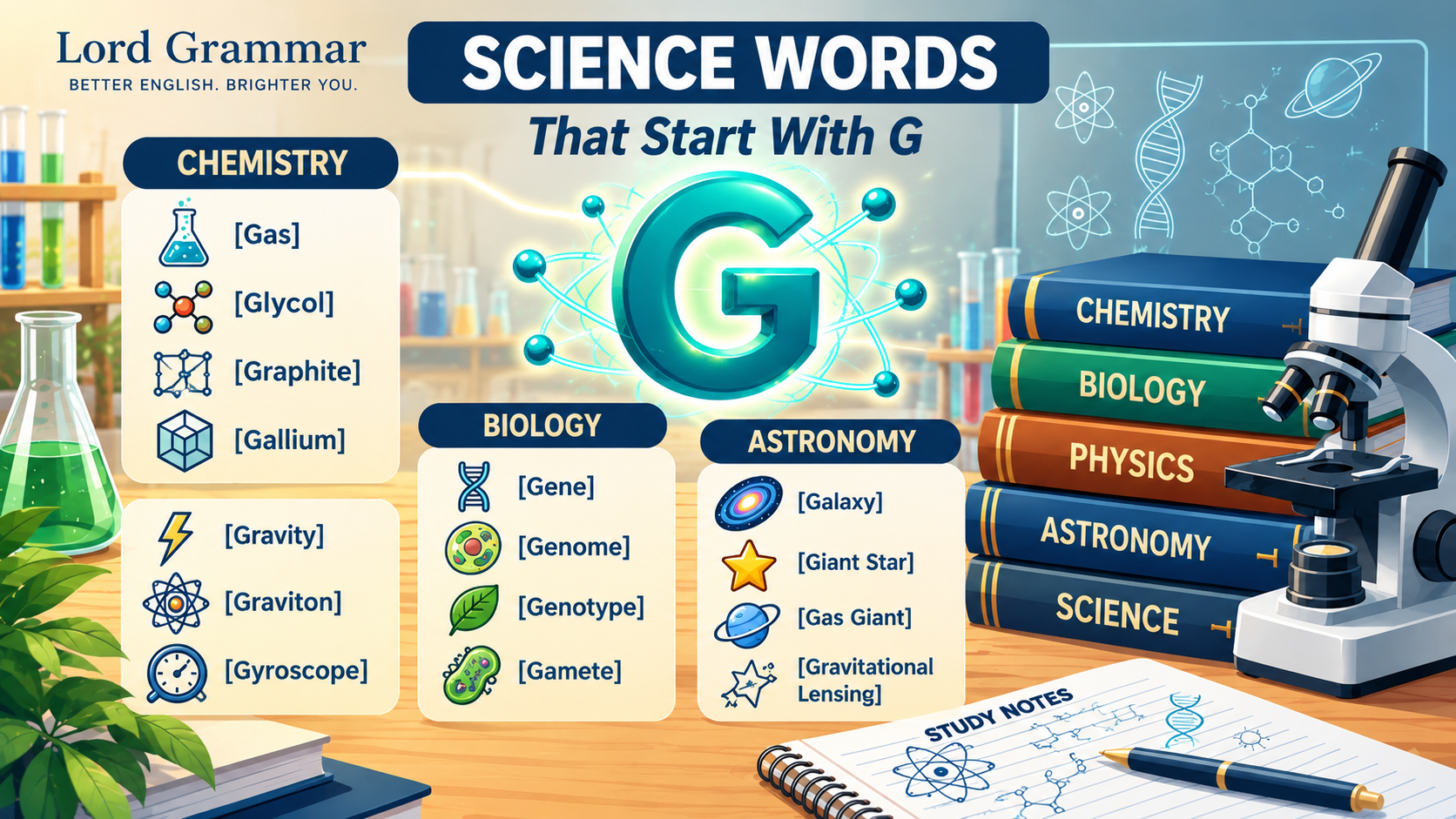 Science Words That Start With G